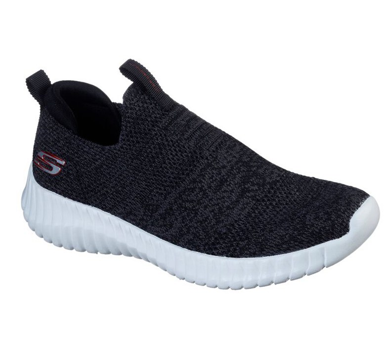 Skechers Pojkar Svarta/Grå Slip On - Elite Flex - Aelway - Sverige (LNVUM-4723)